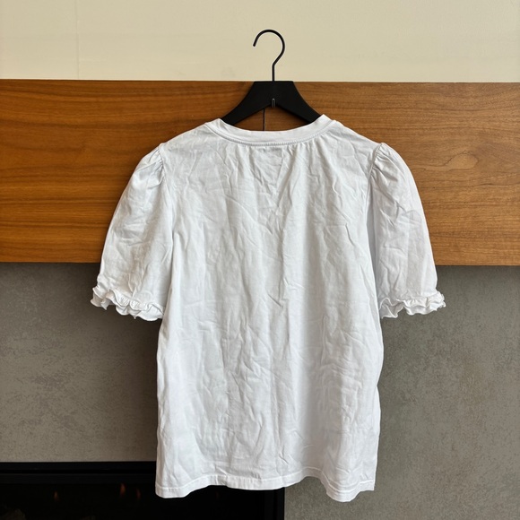 Sara Campbell White Short Sleeve Tee, Size M - Picture 8 of 11